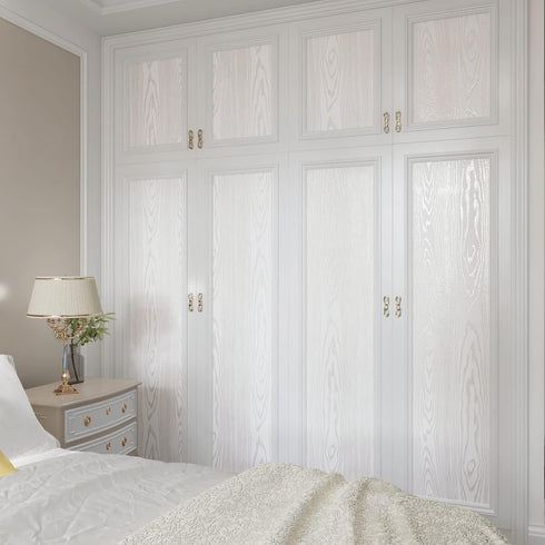 White Wood Peel and Stick Wallpaper for Kitchen Cabinets WhiteContact Paper for Countertops Wooden Textured Contact Paper Stick and Peel Wall Pape...