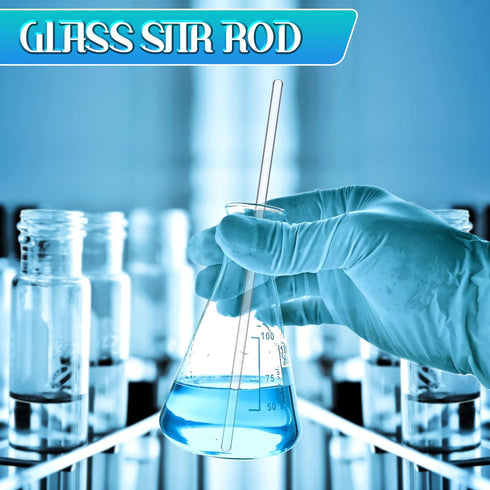 Weewooday Glass Droppers Pipettes Graduated Lab Dropper Glass Liquid Pipette with Big Rubber Hats 20 cm Glass Stir Rod Washing Brush Transfer for ...