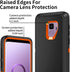 for Galaxy S9 Case, Heavy Duty Shockproof Dust/Drop Proof 3 Layer Full Body Protection Rugged Cover Case for Galaxy S9, Black/Orange...