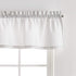 Martha Stewart Ticking Stripe 3-Piece Window Curtain Valance and Tiers Set, White Grey...