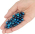 70PCS Natural 8MM Healing Gemstone, Blue Tiger’s Eye Energy Stone Round Loose Beads, Semi-Precious Crystal Beads with Free Elastic String for Jewe...