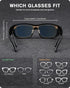 Meeloog Polarized Fit Over Glasses Sunglasses For Men, Rectangle Wrap Around Sun Glasses for Driving Riding Fishing MST0006...