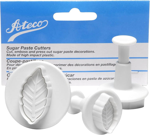 Ateco Set of 3 Sugar Paste Narrow Leaf Cutters, BLUE,WHITE...