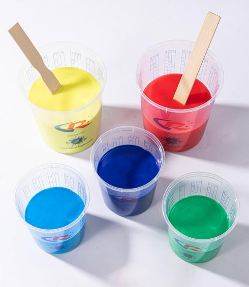 Paint Mixing Cup 20 Ounce, Accurate Measurements in Ratios and OZ. and ML, 12PCS Plastic Graduated Measuring Cups for Paint, Resin, Epoxy, Acrylic...