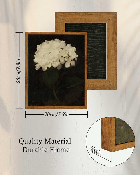 InSimSea Framed Wall Art Decoration Canvas Wall Art Room Decor, White Hydrangea Oil Painting Canvas Prints, Bedroom Bathroom Wall Art Kitchen Offi...