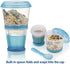 INOGIH Cereal On the Go Cups Breakfast-Portable Drink-Cup Cereal To-Go Container-Cup with Spoon (Blue)...