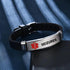 Red Medical Alert ID Bracelet for Women Men's Emergency First Aid Health Alert Laser Engraved Satinless Steel Adjustable Silicone Wristband Bracel...