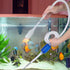 Aquarium Cleaning Tool Set, Fish Tank Cleaner Kit Tools with Handle, Seaweed Scraper, Fishing Net, Sponge Brush, Wall Brush- 5 in 1 & Fish Tank Gr...