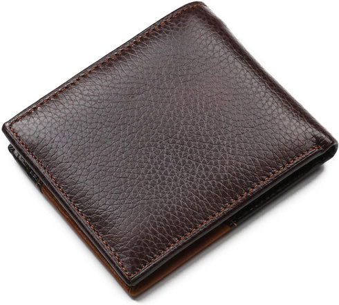 Genuine Leather Eagle Wallet for Men - Bifold Wallet with Extra Capacity Attached Flip Pocket...