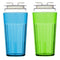 Reflo Smart Cup (Blue & Green 2-Pack) Open Training Cup, Toddler Cup, No Suction 6oz, 360 Control-Flow, USA MADE Premium High-Impact Plastic...