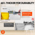 Vgo... 2-Pairs Reusable Household Gloves, Rubber Dishwashing gloves, Extra Thickness, Long Sleeves, Kitchen Cleaning, Working, Painting, Gardening...