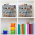 AUUXVA Summer Beach Sand Storage Basket Bin Rustic Wooden Starfish Large Fabric Toys Storage Cube Box with Handles Collapsible Closet Shelf Cloth ...