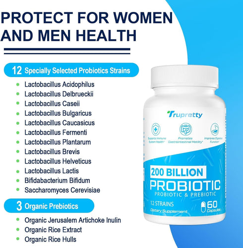 Probiotics for Women and Men, Probiotic, Probiotics, Women Probiotic, 60 Capsules-76...