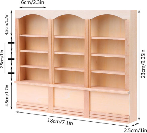 1:12 Dollhouse Mini Bookcase Display Shelf Bookshelf Locker Doll House Decor Dollhouse Furniture Accessories...