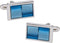 Rectangular Blue Gradient Cufflinks with Presentation Box...