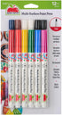 Apple Barrel, Set of 12 Multi-Surface Fine Tip Paint Pens, Perfect for Indoor and Outdoor Arts and Crafts Projects, 6233, Basic...
