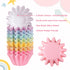 240 Pcs Grease-Resistant Mini Cupcake Liners Rainbow iridescence Heavy Duty Paper Muffin Baking Cups for Wedding Birthday Party Baby Shower(1.18 x...