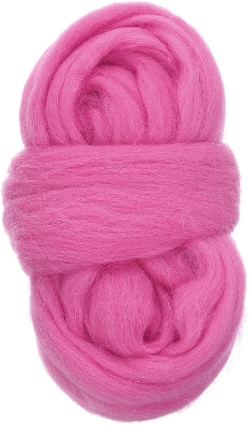 uxcell Needle Felting Wool, 1.76oz Natural Fibre Wool Roving Yarn Wool Felting Supplies for Needle Felting Yarn DIY Handcrafts, Bright Purple...
