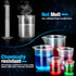 moveland Plastic Graduated Cylinders and Beakers with 5 Pipettes, 10ml 25ml 50ml 100ml Cylinders, 50ml 100ml 250ml 500ml 1000ml Beakers, Ideal for...