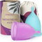 EcoBlossom Reusable Menstrual Cup Set - The Most Reliable Medical Grade Silicone Period Cups - Comfortably use for 12 Hours (Small & Large)...