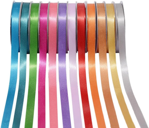 3/8 inch Satin Ribbons Assorted Colors (Solid Bright)...