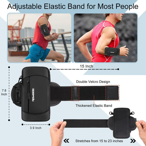 Running Armband Phone Holder & Crossbody Shoulder Bag, Arm Band for Phone for Running Walking, Waterproof Phone Pouch for iPhone 15 14 13 Pro Max ...