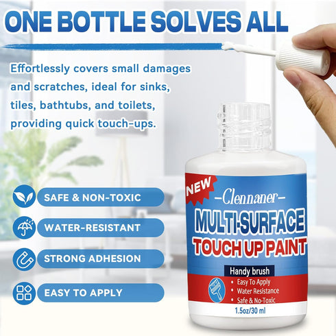 White Touch Up Paint, Multi-Surface Touch Up Paint Pen for Chips and Scratches, White Paint for Walls, for Wall Enamel Furniture Appliance Porcela...