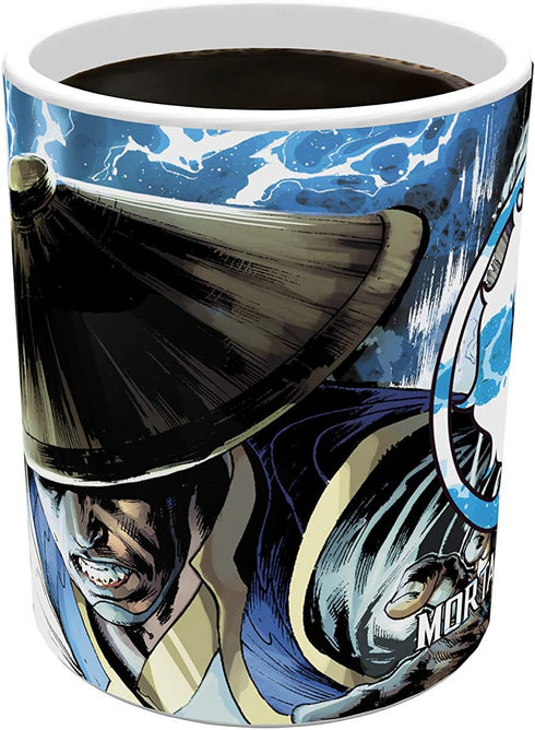 Morphing Mugs Mortal Kombat X - Lord Raiden - One 11 oz Color Changing Heat Sensitive Ceramic Mug – Image Revealed When HOT Liquid Is Added!...