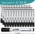 Black Permanent Markers, Chisel Tip, 36 Count Bulk, Quick Drying Ink, Writes on Eggs, Paper, Plastic, Metal and Glass, Great for Home, Office and ...