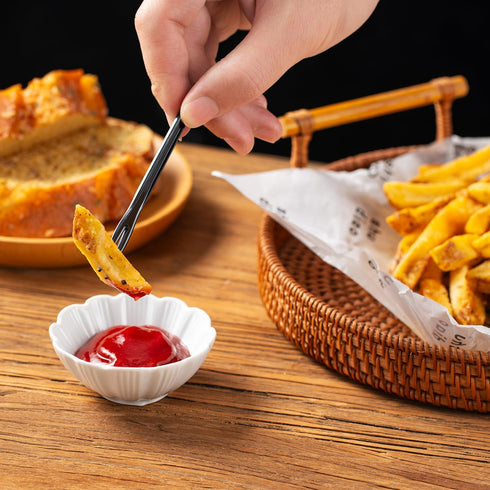 Dipping Sauce Bowls, White Dipping Sauce Dishes for Tomato Sauce, Soy, BBQ and other Party Supplie,Dip Serving Bowl Set of 6...