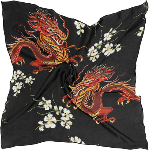 ALAZA Women's Graphic Print Premium Silk, Tiger Silk Scarf Square, 24X24 Inches...