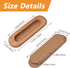 2PCS Oval Wood Recessed Concealed Handle, Embedded Design Sliding Door Handle Wood Cabinet Pulls Flush Sliding Closet Door Pulls for Sliding Barn ...