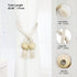 2 Pack Magnetic Curtain Tiebacks Cotton Hand Woven Tie Back Decorative Rope Holdbacks for Curtains Draperies No Tools Required, Beige...