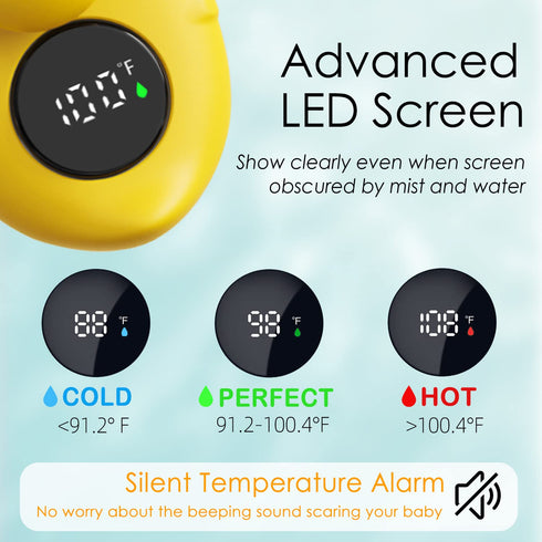 Baby Bath Tub Thermometer for Newborn - Bathtub Water Temperature Thermometer for Toddler, Safety Floating Bathing Tub Toy Newborn Bath Essentials...