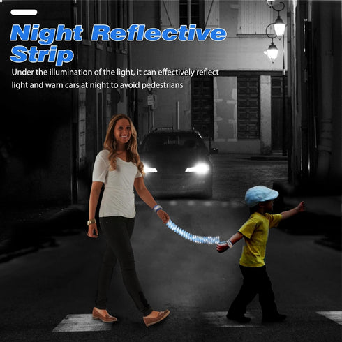 Zooawa Toddler Leash, Toddler Kids Harness Anti Lost Wrist Link with Magnetic Lock, Reflective Safety Baby Child Walking Wristband Leash for 2,3,4...