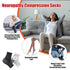 3Pairs Plantar Fasciitis Socks - Neuropathy Socks - Ankle Compression Sleeve - Toeless Compression Socks with Foot/Arch Support for Heel Spurs, Fo...