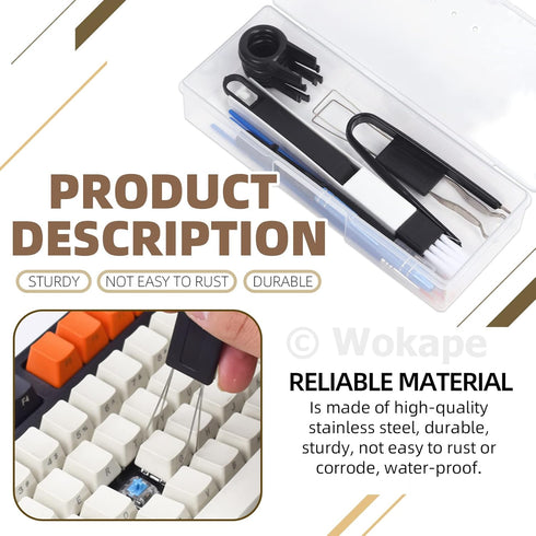 14Pcs Keyboard Lube Kit for Mechanical Keyboard Lube, Incl Key Puller Tweezers Cleaning Brush Lubrication pens Keycap Remover...
