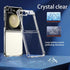 for Samsung Galaxy Z Flip 6 Clear Case with Tempered Glass Screen Protector - Slim Fit, Anti-Yellowing, Shockproof Cover, Hard Transparent Case fo...