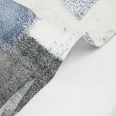 ArtSocket Shower Curtain Gray Contemporary Blue and Grey Abstract Painting White Interior Home Bathroom Decor Polyester Fabric Waterproof 72 x 72 ...