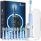 Rtauys M5 Rechargeable Sonic Electric Toothbrush for Adults - Power Electric Toothbrush with 8 Brush Heads, Travel Case, Teeh Whitening.3 Hours Ch...