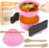 Ramen Cooker, Microwave Ramen Bowl Set with Chopsticks Spoon Ramen Noodle Bowl Instant Cooking for College Dorm Room Essentials, Dishwasher-Safe, ...