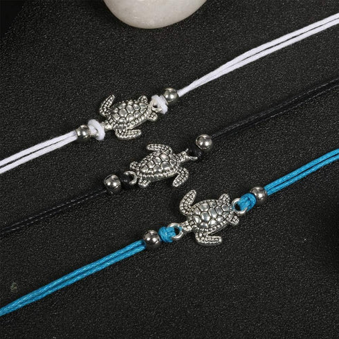 String Bead Anklets Boho Anklet Bracelet Sea Turtle Bracelet Beads Layered Anklet String Anklets Fashion Summer Beach Waterproof Foot Jewelry for ...