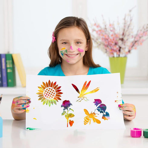 20 Pieces Stencils for Painting Reusable Animal Plant Music Stencil Spring Summer Fall Winter Stencil Template, DIY Stencils for Painting on Wood ...