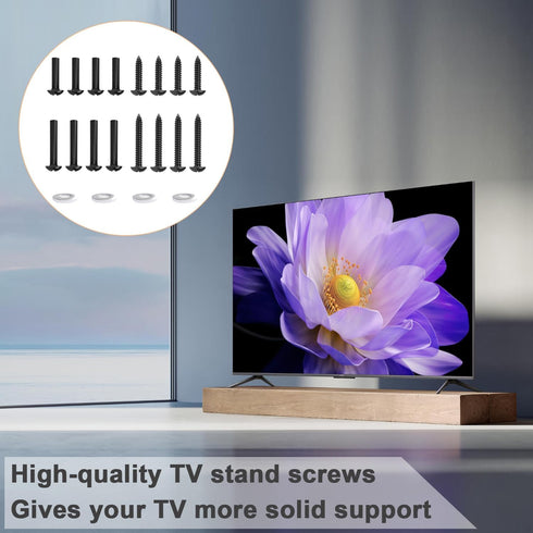 Universal TV Mounting Hardware Kit Set?M4 Replacement TV Mounting Screws, Screw Package Includes Round Head Machine Screw, Round Head self-Tapping...