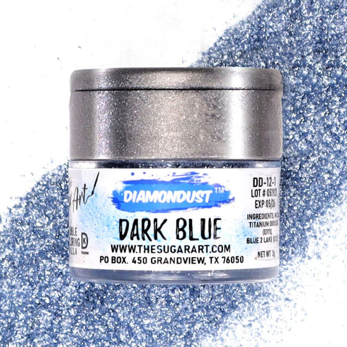 Dark Blue Edible Glitter for Drinks, Cocktails, Cake Decorating, Strawberries, Chocolates & More | No Taste | 4g | 100% Food-Safe | Kosher, Vegan,...