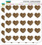 Leopard Print Animal Spots Heart Shaped Planner Calendar Scrapbook Craft Stickers...