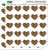 Leopard Print Animal Spots Heart Shaped Planner Calendar Scrapbook Craft Stickers...