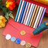 Grey Blue Wax Sealing Sticks, LONBEIIFY 10Pcs 0.43'' Glue Gun Wax Seal Sticks for Wax Seal Stamp, Sealing Wax Sticks for Wedding Invitations, Wine...