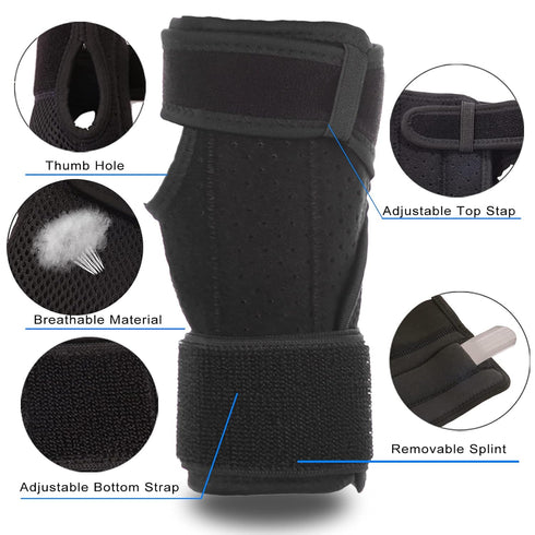 Carpal Tunnel Wrist Brace Night Support, Wrist Support Braces Right Hand with Splint for Tendonitis, Arthritis, Sprain, Carpal Tunnel Syndrome, Ca...