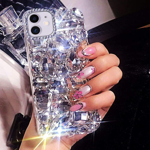 Bonitec for iPhone 11 Case 3D Glitter Sparkle Bling Case for Women Luxury Shiny Crystal Rhinestone Diamond Bumper Clear Gems Protective Case Cover...